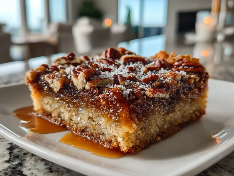 Golden Southern Pecan Pie Bars fresh from the oven