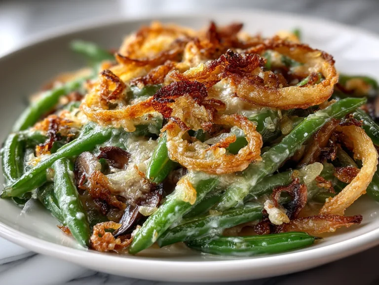 Irresistible Homemade Loaded Green Bean Casserole