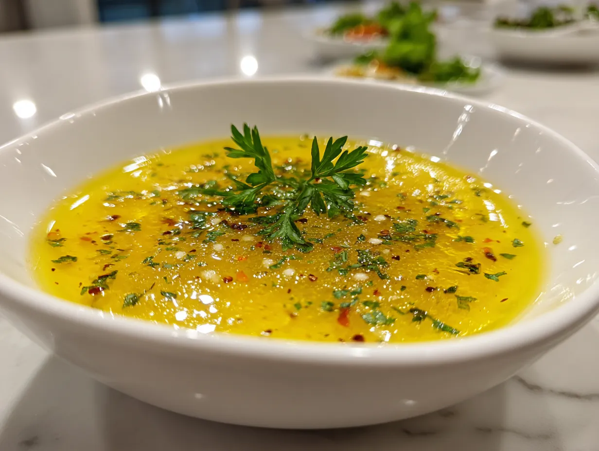 Finished Lemon Vinaigrette Dressing in a jar.