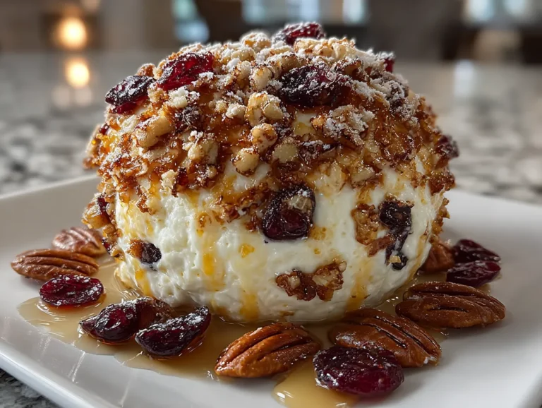 Mouthwatering Cranberry Pineapple Pecan Cheese Ball