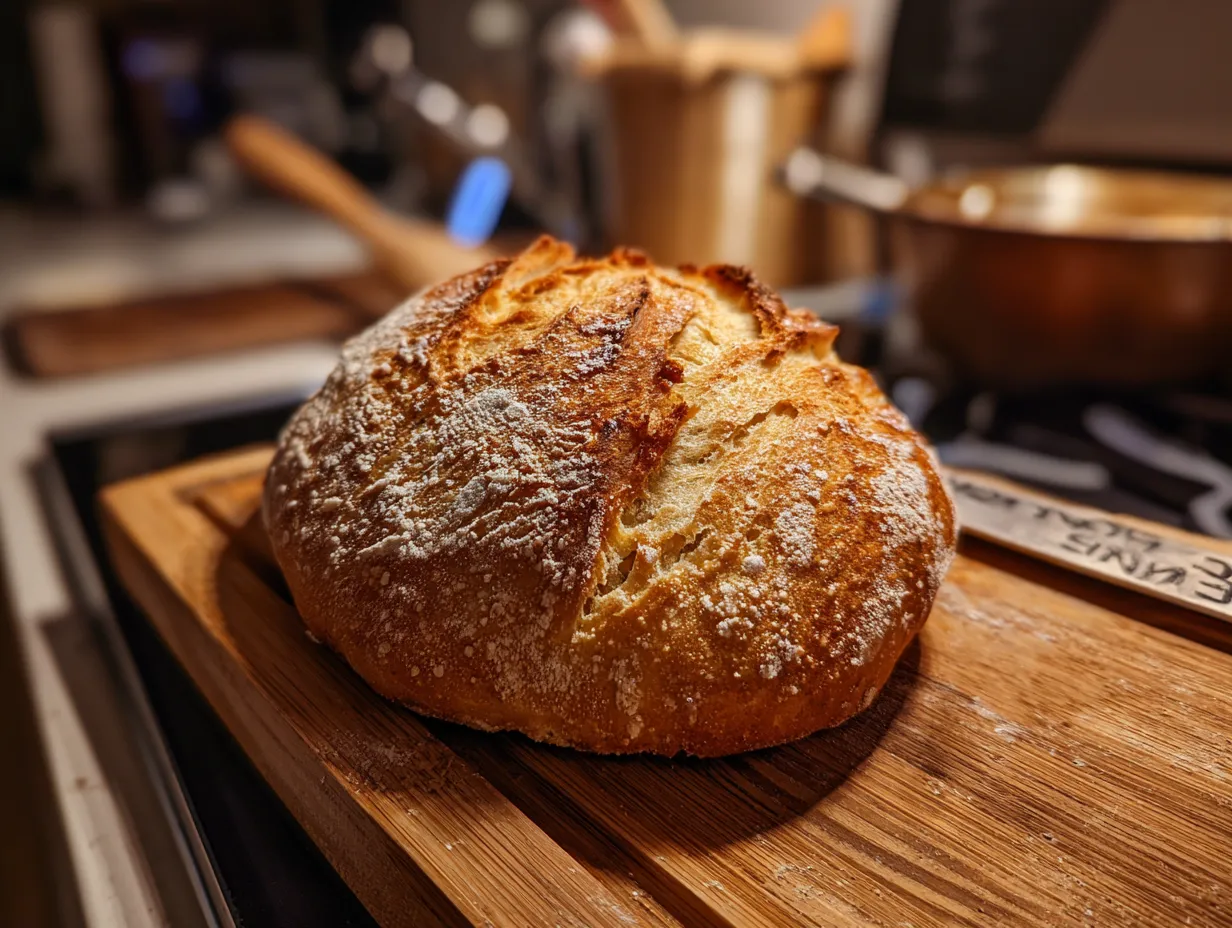 Perfect, crusty homemade no-knead panini bread rolls.