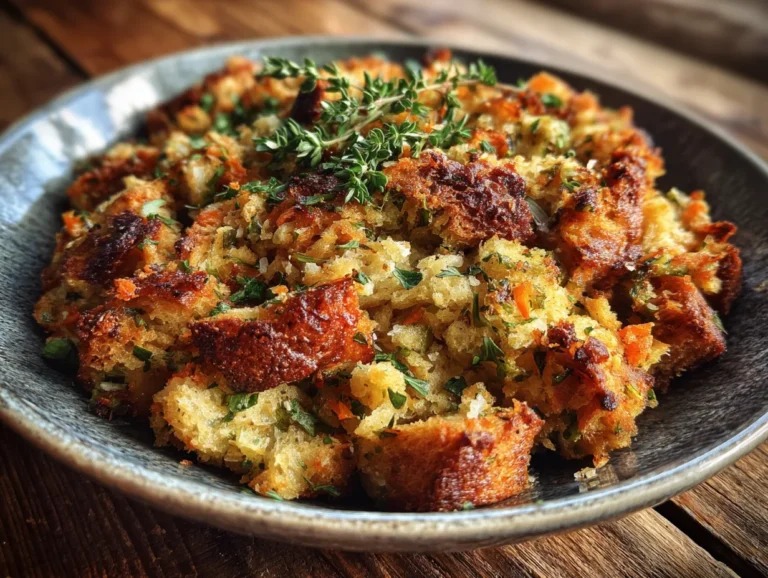 Rustic Crockpot Stuffing