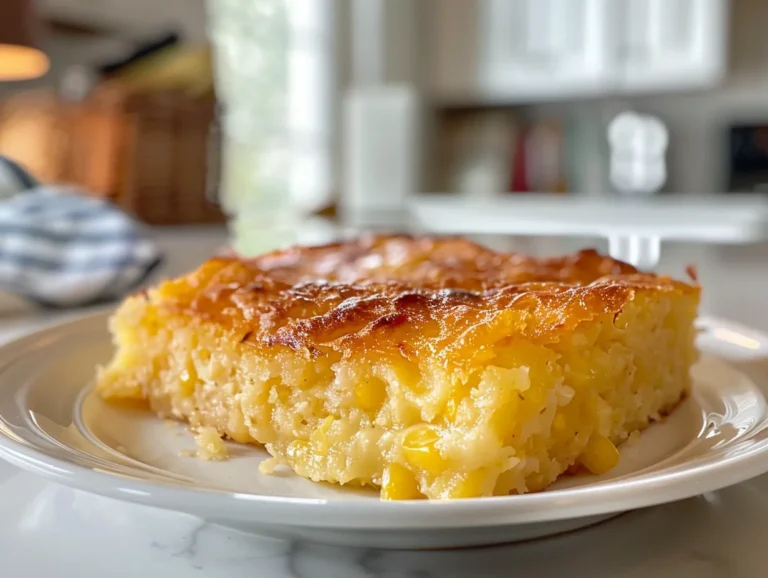 Sweet Corn Spoonbread Casserole Freshly Baked