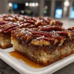 Top-Down Shot of Gooey Pecan Pie Bars