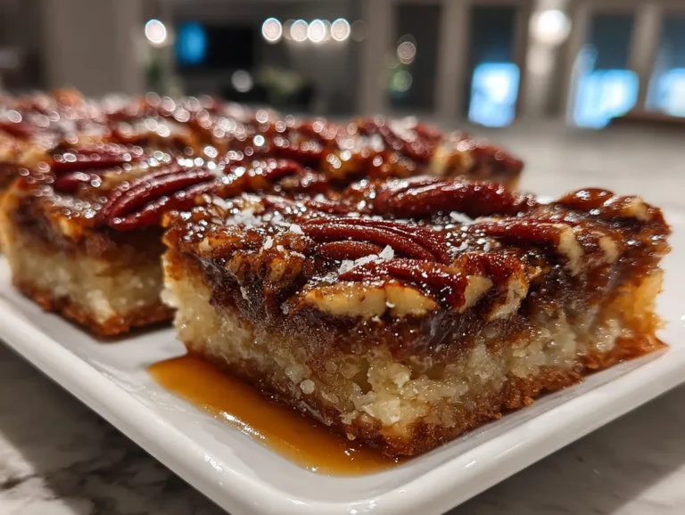Top-Down Shot of Gooey Pecan Pie Bars