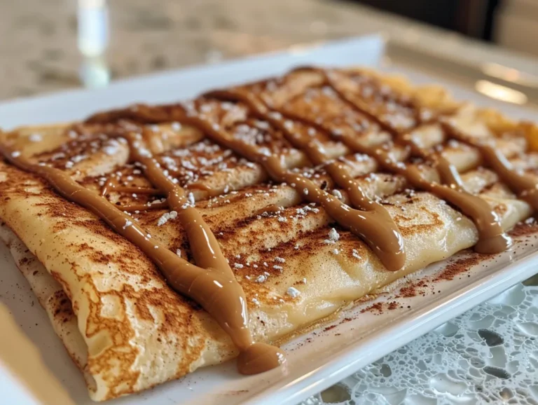 Warm Cinnamon Roll Protein Crepes