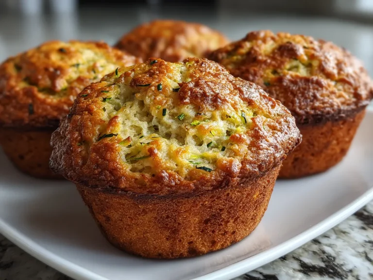 Zucchini Banana Bread Muffins Freshly Baked