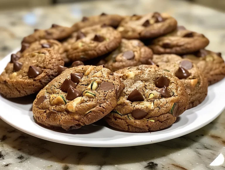 Zucchini Chocolate Chip Cookies Fresh Out of the Oven
