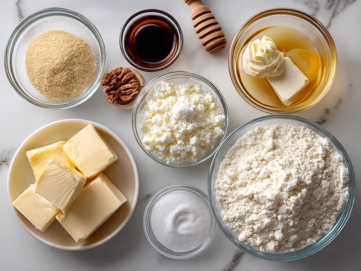 Ingredients for Brazilian Mounjaro recipe laid out in bowls