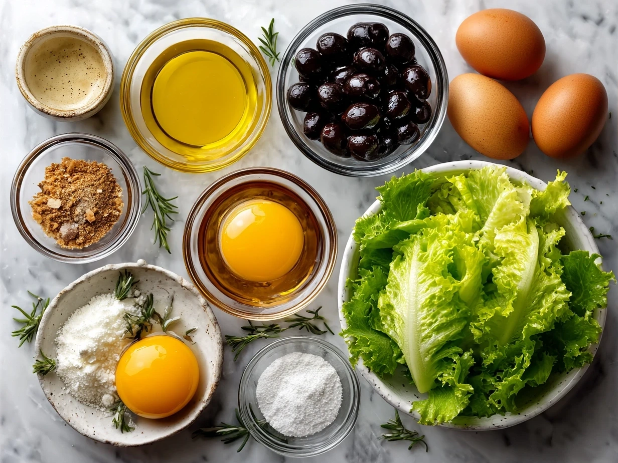 Ingredients for Christmas Salad with Honey Mustard Dressing