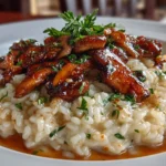 Close-up of Creamy Mushroom Risotto