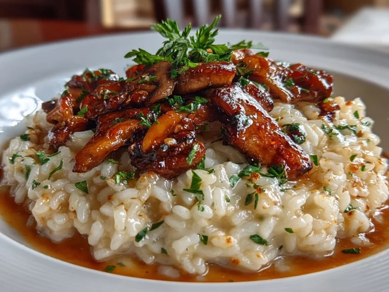 Close-up of Creamy Mushroom Risotto