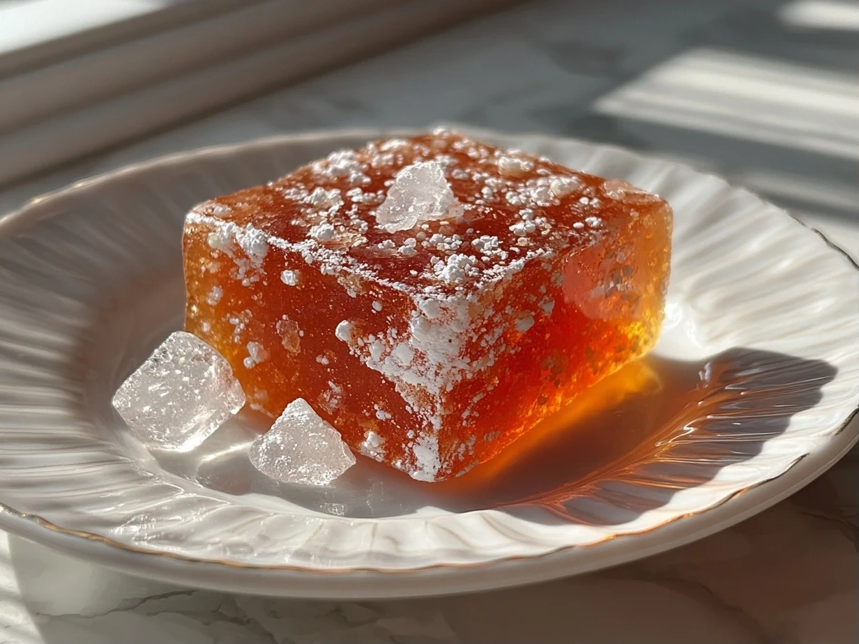 Close-up of finished Magic Candy with edible glitter.