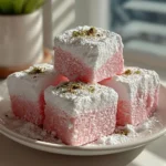 Close-up of Swirled Cotton Candy Fudge