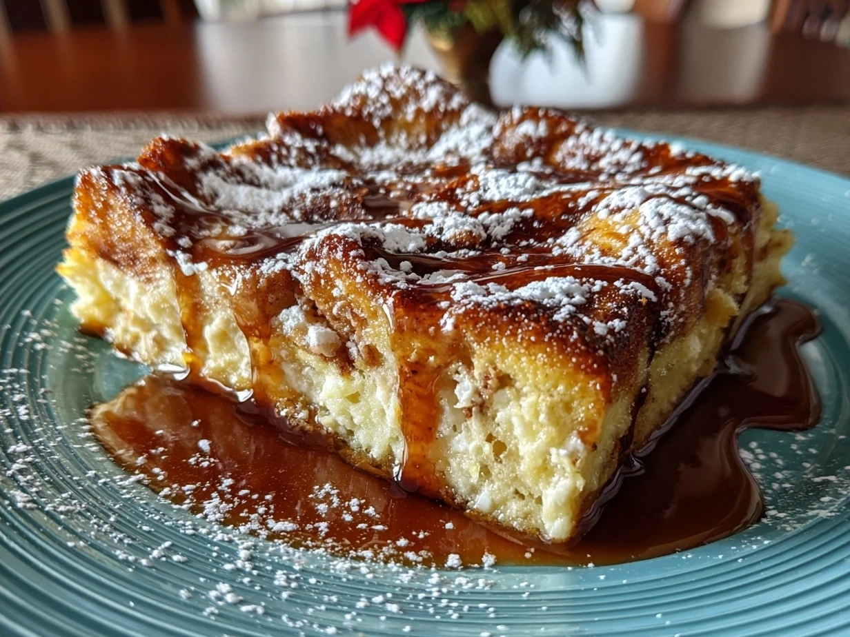Delicious French Toast Casserole served and ready to eat