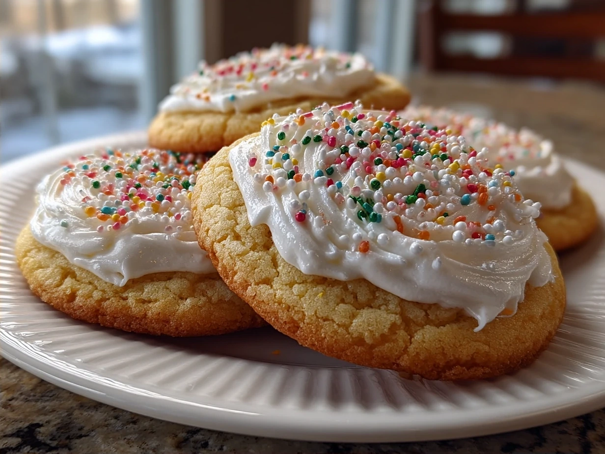 Delicious finished Frosted Lofthouse Cookies.