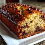 Homemade Chocolate Chip Banana Bread fresh from oven