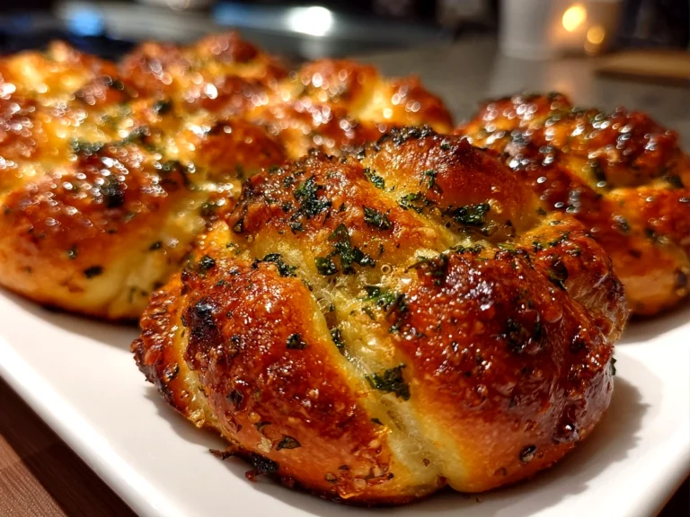 Homemade garlic knots fresh out of the oven