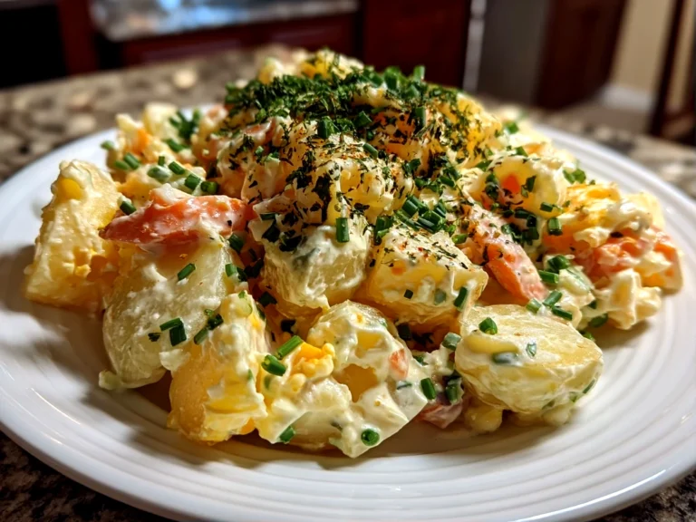 homemade Japanese Potato Salad close-up