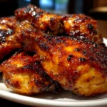 Homemade slow cooker BBQ chicken plated