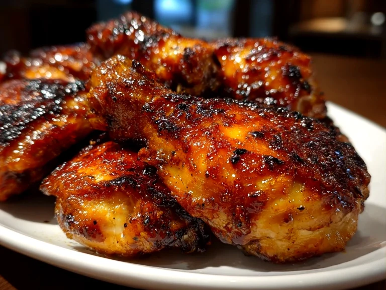 Homemade slow cooker BBQ chicken plated