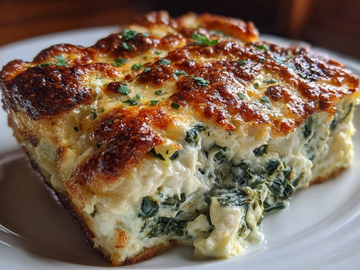 Finished Jalapeño Spinach Artichoke Dip, bubbly and golden brown, ready to serve.