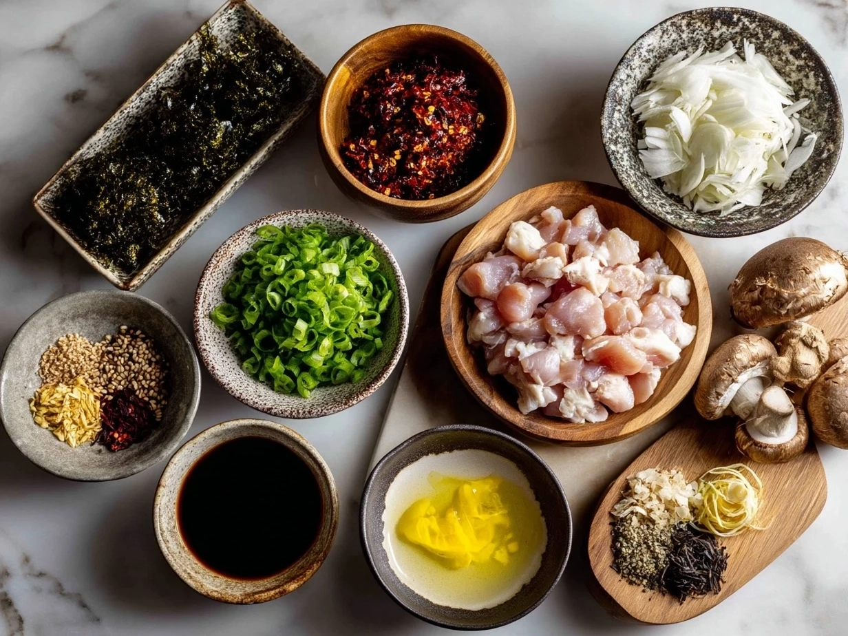 Ingredients for Japanese Yakitori Grilled Chicken