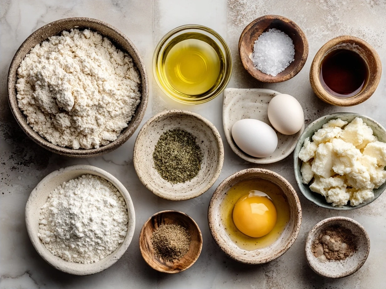Ingredients for Maryland Crab Cakes Recipe displayed neatly
