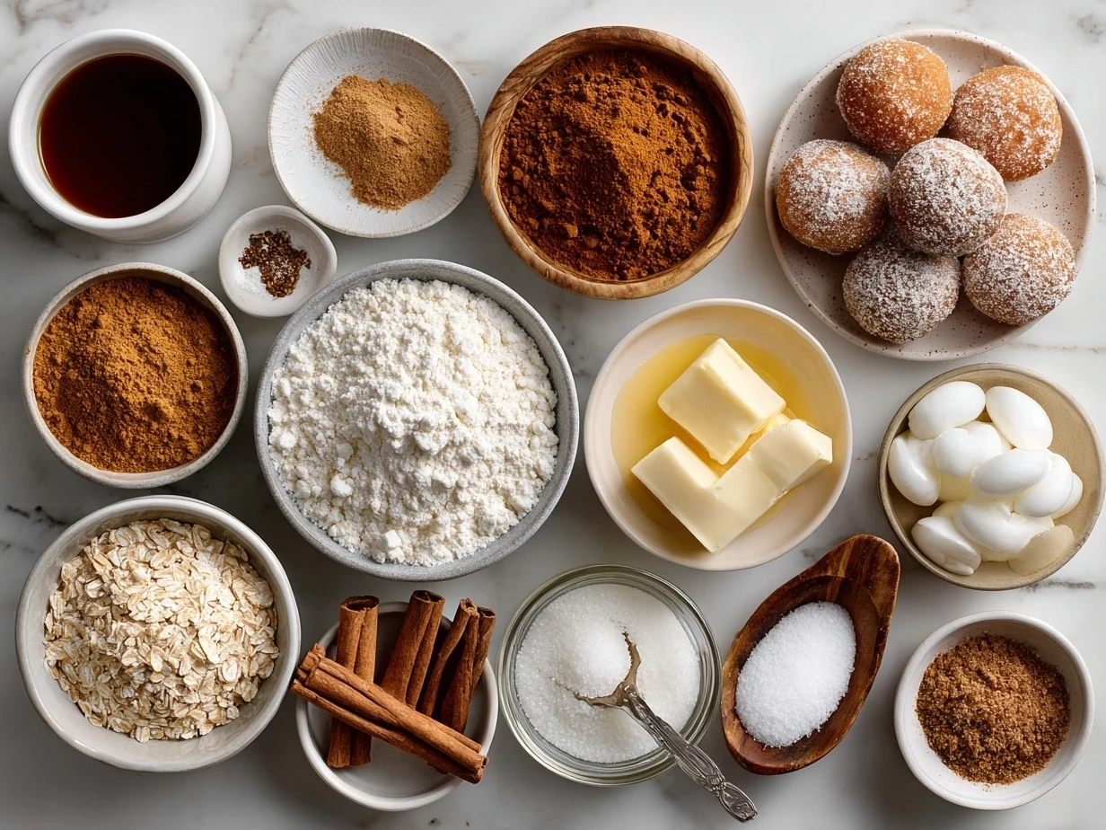 Ingredients for Pumpkin Spice French Toast Casserole including challah, pumpkin puree, spices, eggs, pecans, and maple syrup