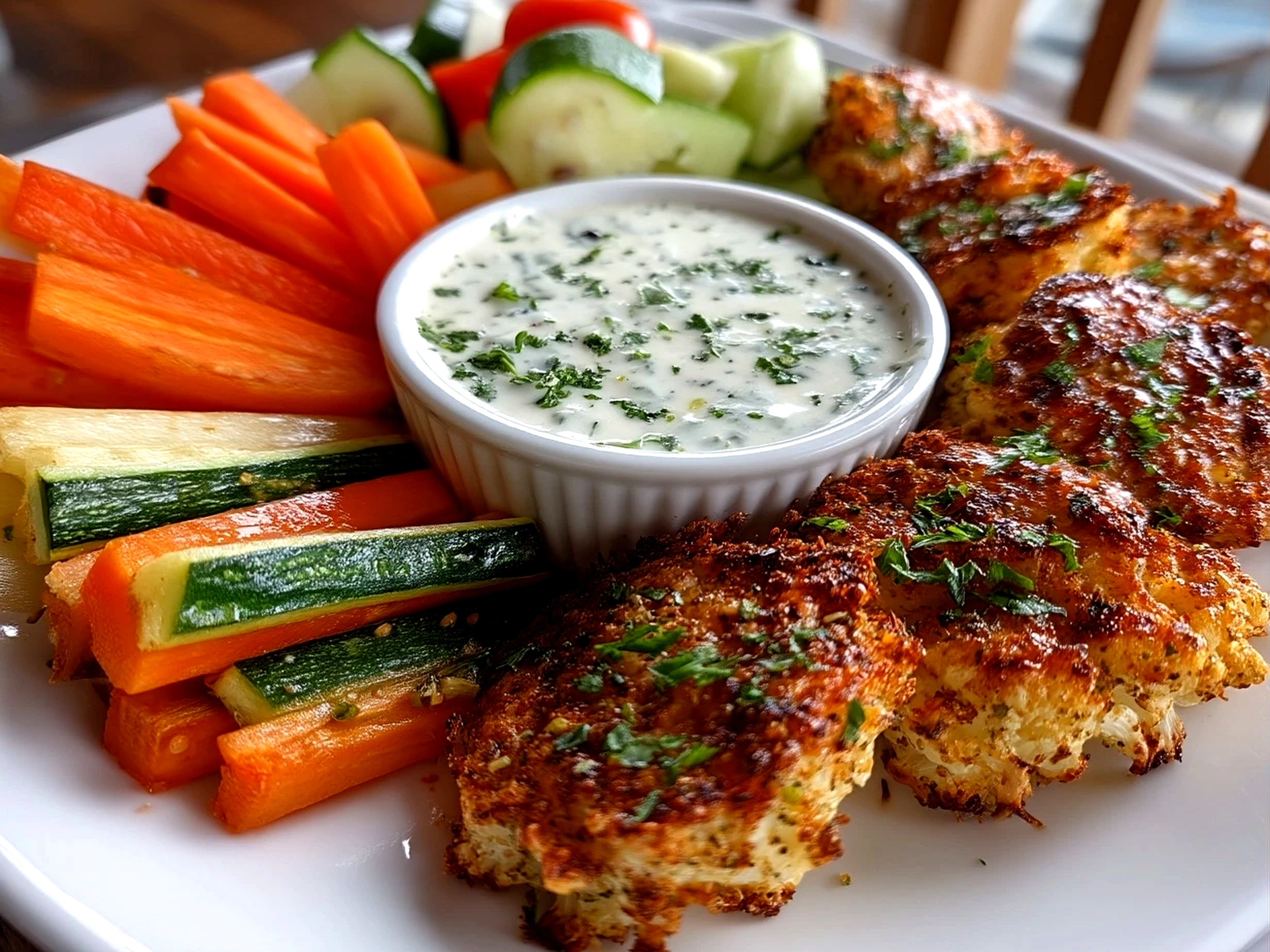 Creamy ranch dressing served in a rustic bowl with fresh herbs