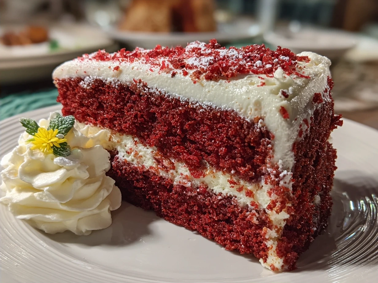 Finished Red Velvet Valentines Day Cake Recipe