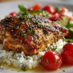 Slow Cooker Greek Chicken close-up