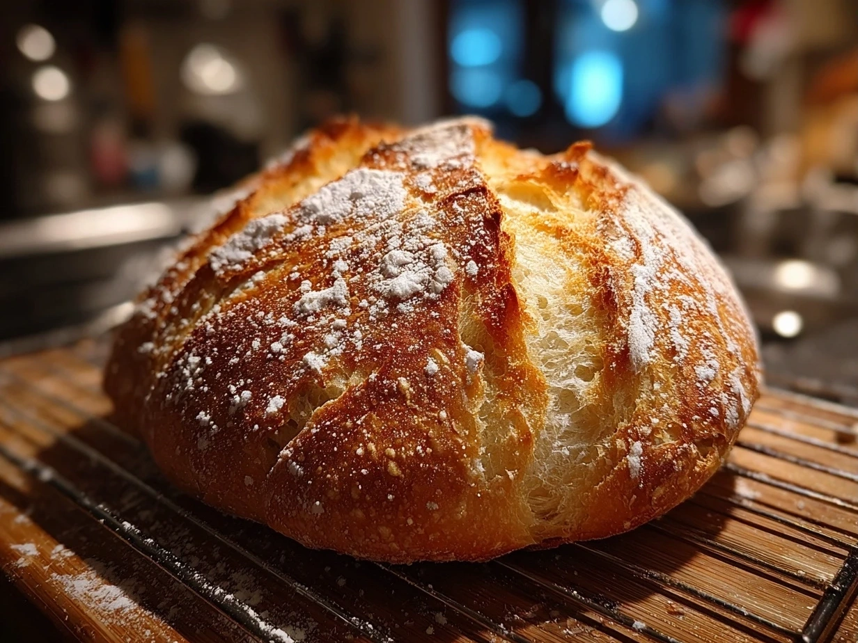 Final baked sourdough bread ready to serve