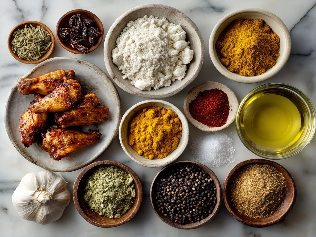 Ingredients for Spicy Dry Rub Wings