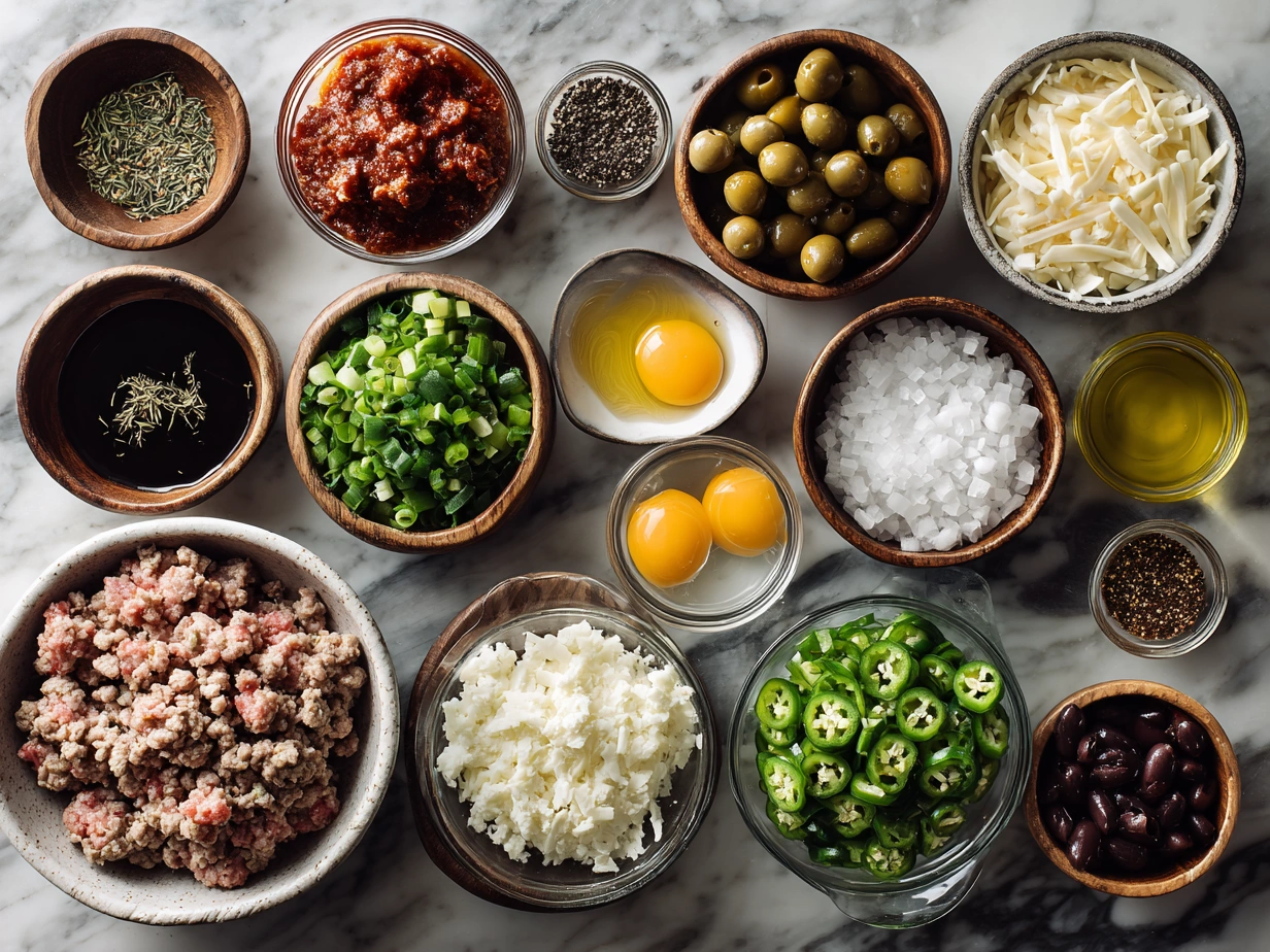 Ingredients for Turkey Burger Chili laid out on a kitchen counter