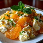 Creamy homemade Orange Dreamsicle Salad close-up