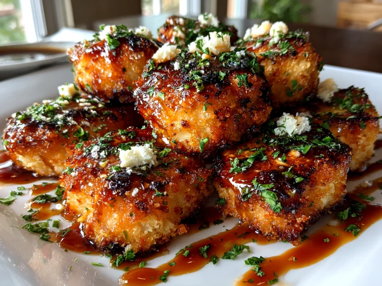 Delicious Crispy Bang Bang Salmon Bites plated beautifully