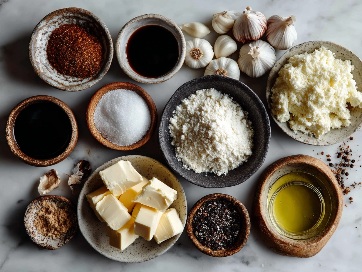 Ingredients for Dutch Oven French Onion Soup laid out on a table