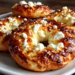 Freshly baked gluten-free Greek yogurt bagels on white plate