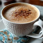 Freshly prepared chai tea latte