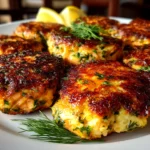Freshly Prepared Lemon Dill Salmon Cakes