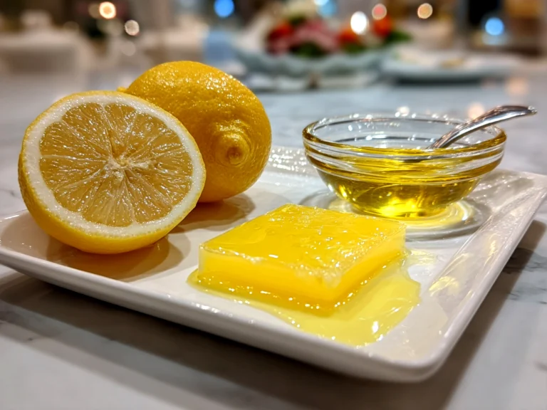 Freshly prepared limoncello on white plate