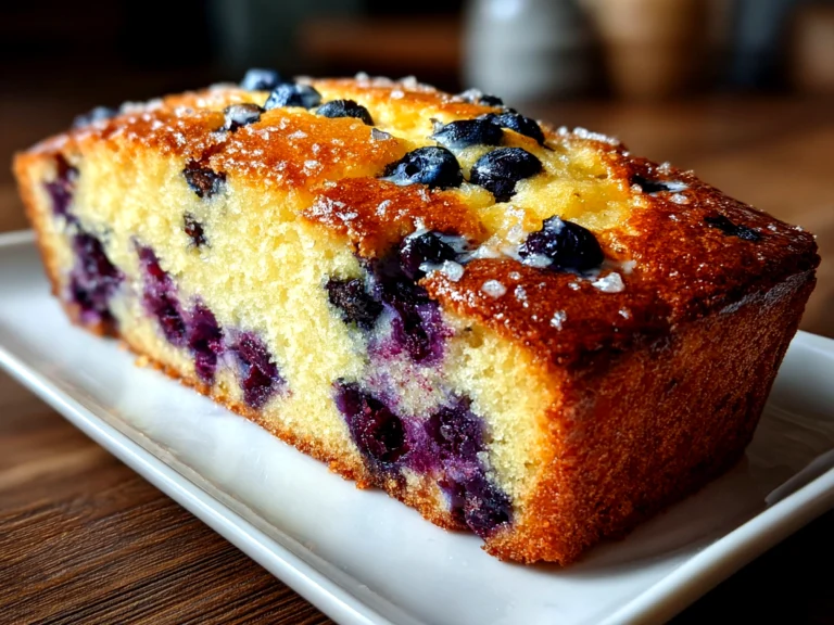 Home Cook, taken with iPhone 14 Pro. Close-up slight angle of comforting sourdough discard blueberry bread on white plate. Mouthwatering --ar 4:3 --style raw --s 230