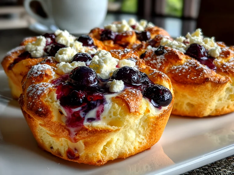 Home cook, taken with iPhone 14 Pro. Close-up slight angle of freshly prepared Cottage Cheese Blueberry Cloud Bread on white plate. Fresh vibrant --ar 4:3 --style raw --s 240