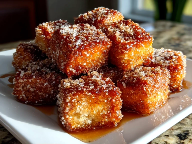 Home cook, taken with iPhone 14 Pro. Close-up slight angle of homemade Cinnamon Sugar Sourdough Churro Bites on white plate. Mouthwatering --ar 4:3 --style raw --s 240