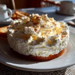 Home cook, taken with iPhone 14. Close-up slight angle of delicious whipped ricotta dip on white plate. Warm appetizing --ar 4:3 --style raw --s 245