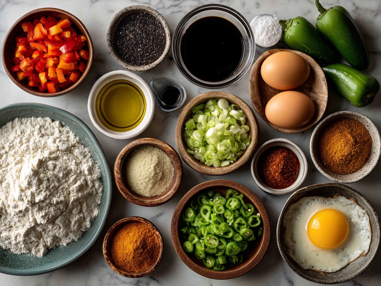 Ingredients for Jalapeno Poppers Nourish Bowl laid out