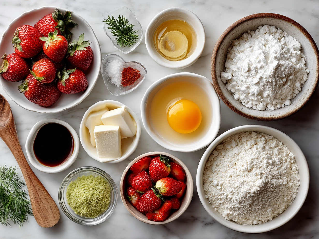 Ingredients for Strawberry Shortcake Muffins